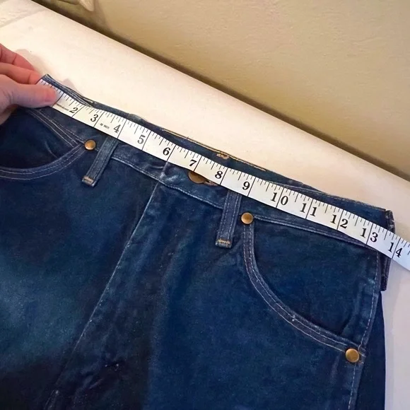 Vintage 90s Wrangler Jeans High Rise Straight Leg 28” Waist 30” Inseam 28 x 30 - Picture 9 of 15